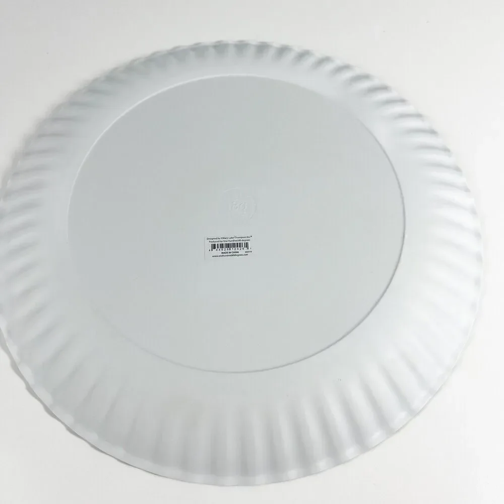 Melamine 16” Serving plate Santa On Bike Platter NEW